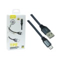 CABO DE DADOS USB 2.4A P/ TYPE-C C/ 1,0M E MALHA B-MAX - BM8627