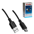 CABO DE DADOS USB P/ SAMSUNG (V8) 2.1A C/ 1,0M KINGO - 2100002016753 -preto