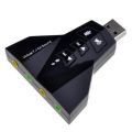 ADAPTADOR DE SOM USB 2.0 EXTERNO 7.1 CANAIS C/ 4 PORTAS USOM-20 EXBOM - 0542 / KNUP - HB-T65